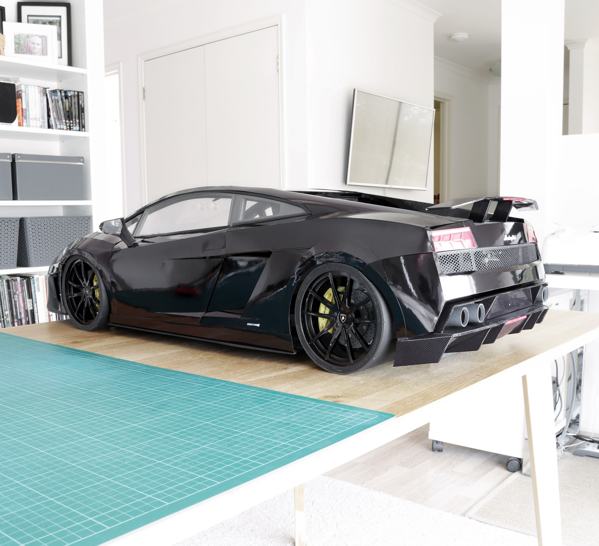 Another angle showing the black Strasse SV5 style wheels I'd made and fitted.