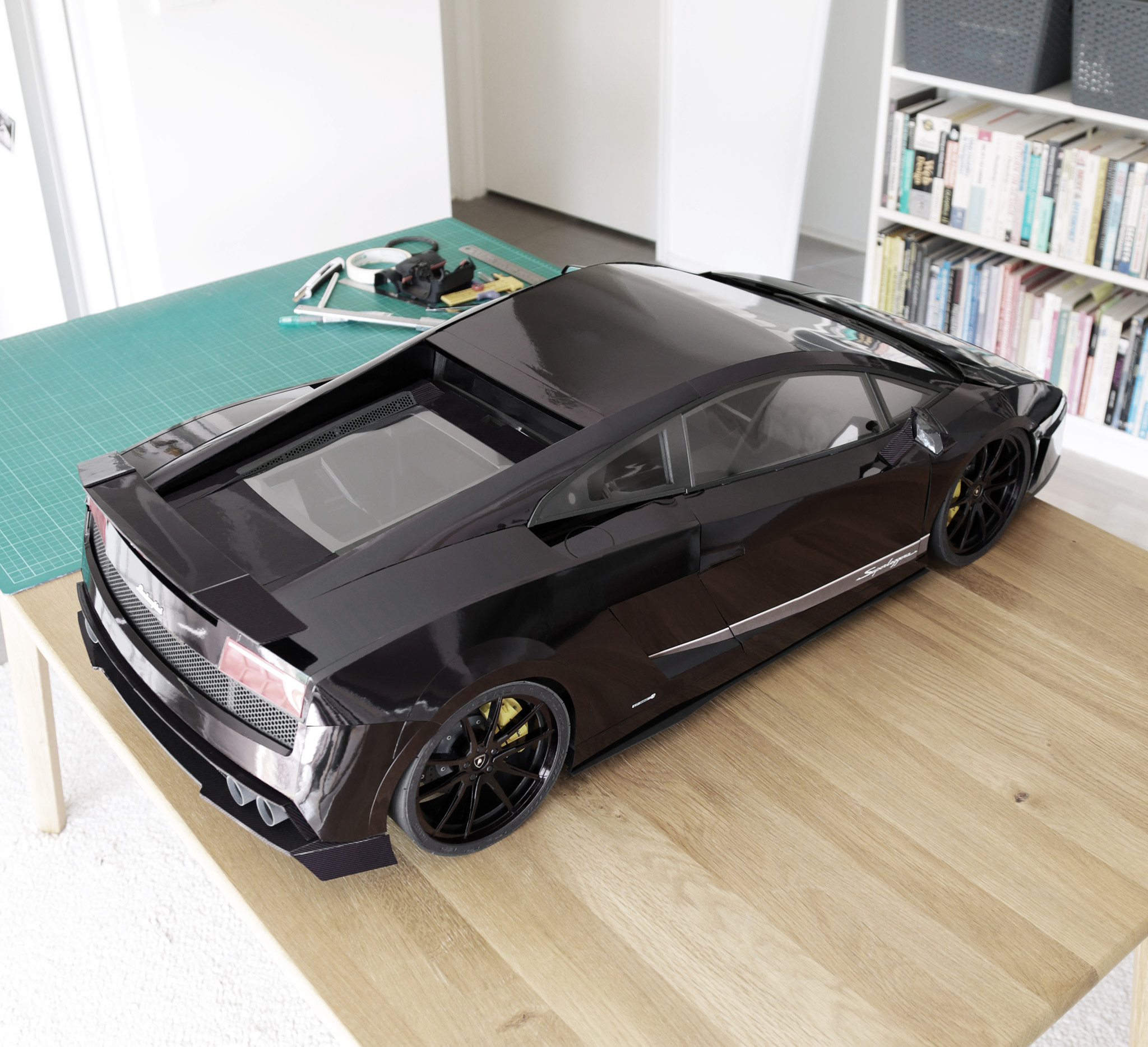 Another angle showing the black Strasse SV5 style wheels I'd made and fitted.