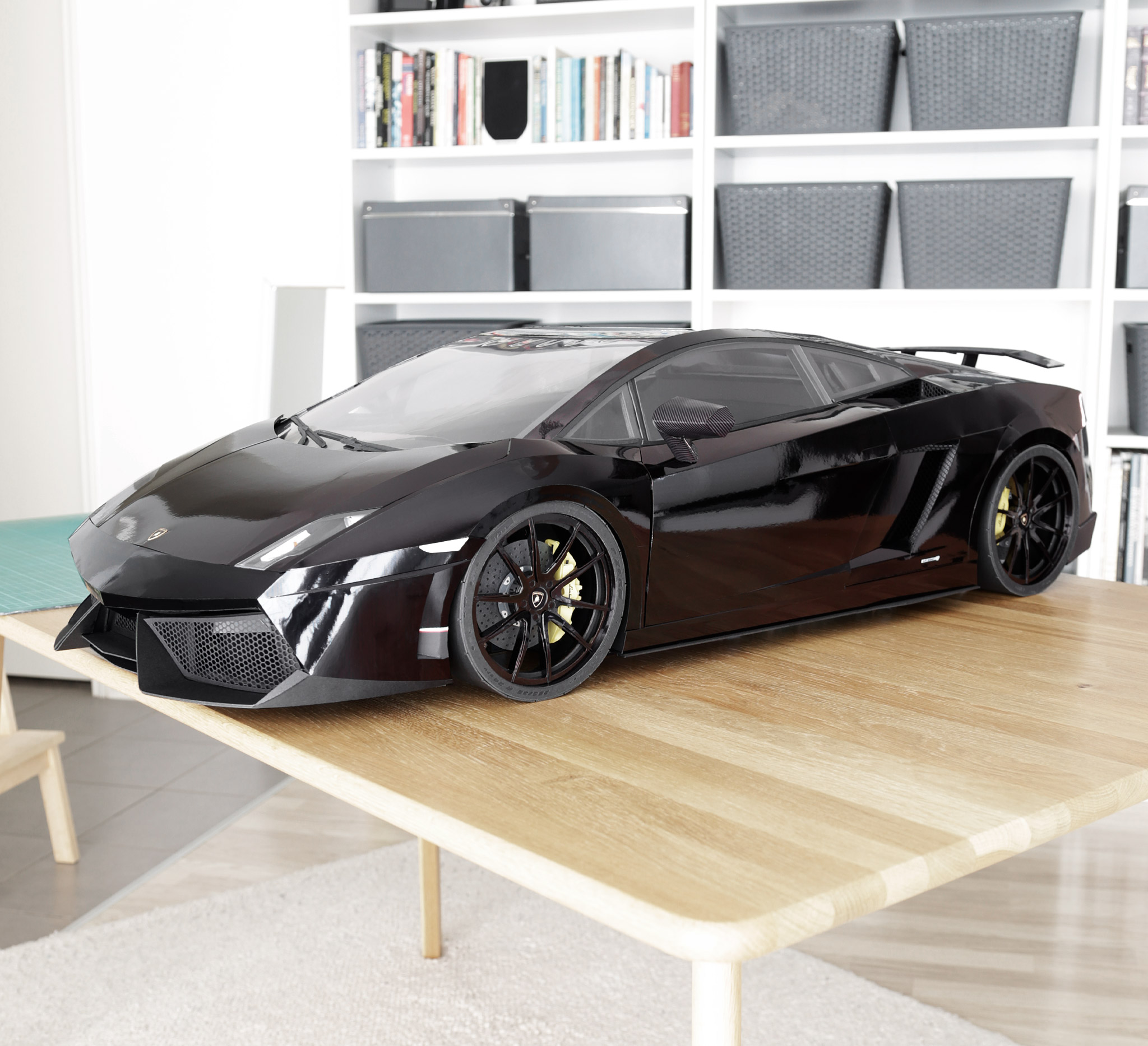 Pic of the driver side with the Strasse SV5 style wheels fitted. I left the Superleggera stripe off the driver side for a cleaner look- the all black wheels and lowered stance work great.