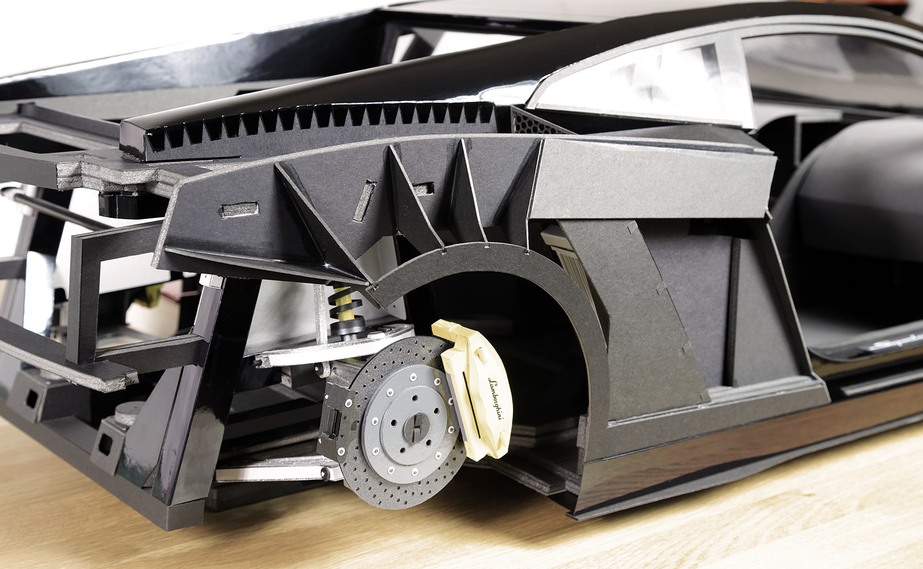 Another view of the underlying structure I’d designed for the rear fenders (passenger’s side rear fender in this pic). Next I'll glue on the outer body panels, and the rear fenders will be done.